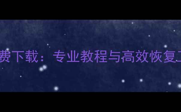 图片 u盘数据恢复大师免费下载：专业教程与高效恢复工具推荐（最新版）