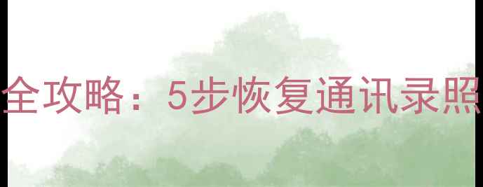 图片 vivo13手机数据丢失全攻略：5步恢复通讯录照片视频（最新教程）