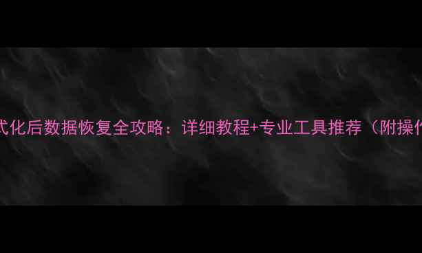 图片 ✨SD卡格式化后数据恢复全攻略：详细教程+专业工具推荐（附操作步骤）✨
