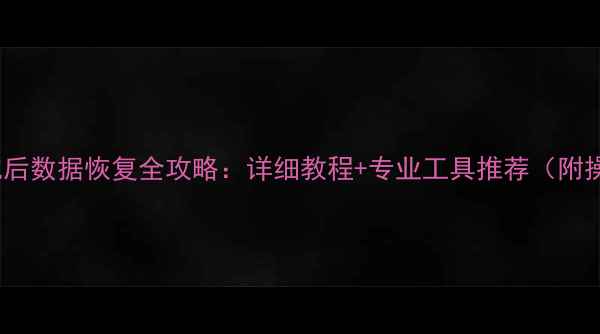 图片 ✨SD卡格式化后数据恢复全攻略：详细教程+专业工具推荐（附操作步骤）✨2