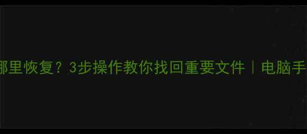 图片 ✨备份数据哪里恢复？3步操作教你找回重要文件｜电脑手机全攻略✨2