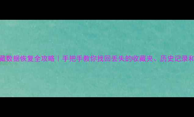 图片 ✨小蓝熊隐藏数据恢复全攻略｜手把手教你找回丢失的收藏夹、历史记录和加密文件💾