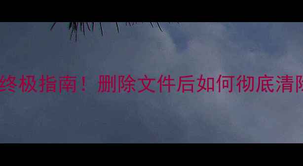 手机数据恢复防泄密终极指南删除文件后如何彻底清除3步操作保隐私