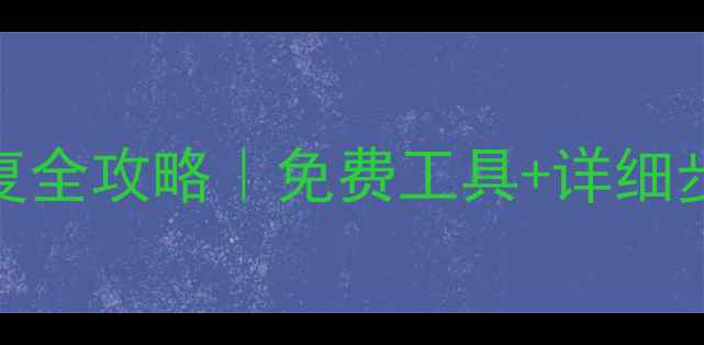 手机电脑U盘数据恢复全攻略免费工具详细步骤附真实案例