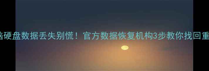 图片 ✨手机电脑硬盘数据丢失别慌！官方数据恢复机构3步教你找回重要资料💻2