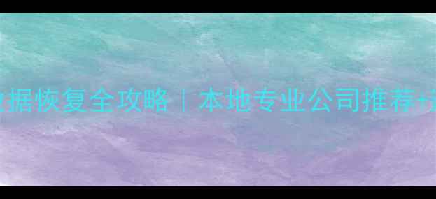 武汉U盘数据恢复全攻略本地专业公司推荐避坑指南