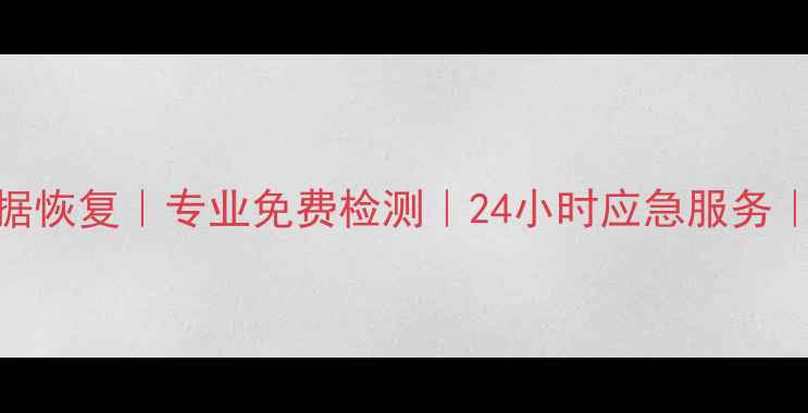 武汉手机电脑数据恢复专业免费检测24小时应急服务数据丢失必看指南