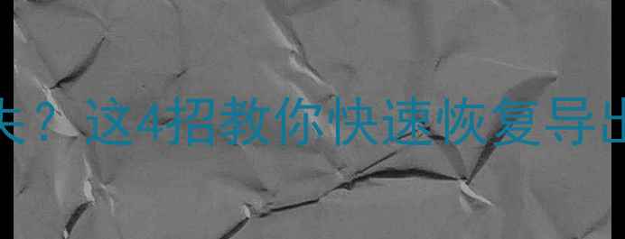 图片 ✨电脑手机U盘导出数据全丢失？这4招教你快速恢复导出文件（附系统重装后教程）2