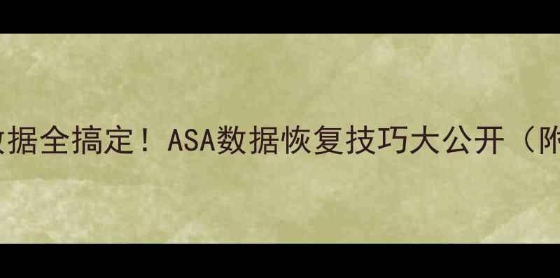 图片 ✨电脑手机数据全搞定！ASA数据恢复技巧大公开（附详细步骤）1