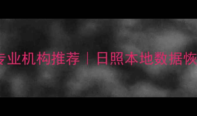 图片 ✨硬盘数据恢复专业机构推荐｜日照本地数据恢复服务全攻略✨2