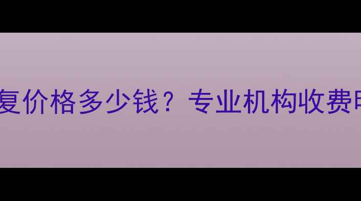图片 一T硬盘数据恢复价格多少钱？专业机构收费明细及避坑指南