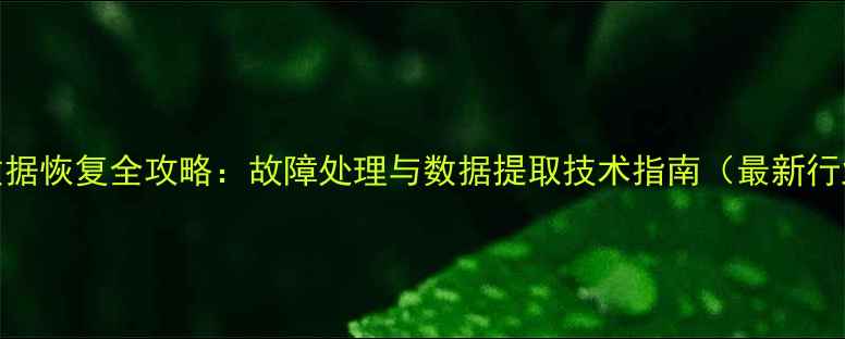 图片 万能试验机数据恢复全攻略：故障处理与数据提取技术指南（最新行业解决方案）