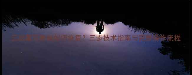 三次覆写数据如何恢复三步技术指南与完整操作流程