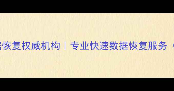 上海手机数据恢复权威机构专业快速数据恢复服务免费诊断