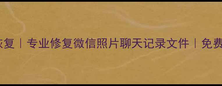 图片 上海手机数据恢复｜专业修复微信照片聊天记录文件｜免费检测+高成功率
