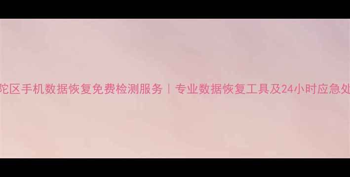 图片 上海普陀区手机数据恢复免费检测服务｜专业数据恢复工具及24小时应急处理方案