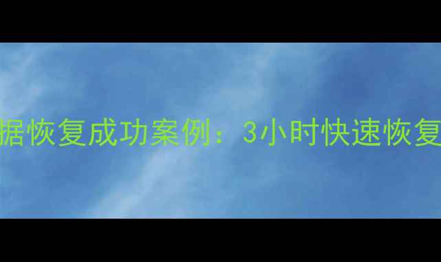 图片 上海监控硬盘数据恢复成功案例：3小时快速恢复500GB监控视频1