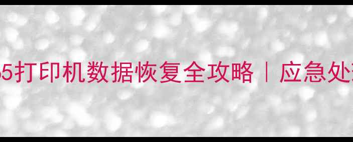 图片 专业修复施乐3065打印机数据恢复全攻略｜应急处理+预防指南🔧💾