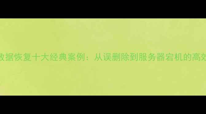 图片 专业团队数据恢复十大经典案例：从误删除到服务器宕机的高效解决方案