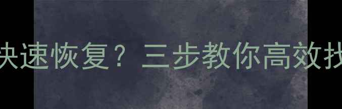 专业教程OPPO手机删除文件如何快速恢复三步教你高效找回误删照片联系人等重要数据