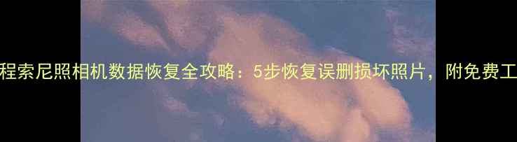 专业教程索尼照相机数据恢复全攻略5步恢复误删损坏照片附免费工具推荐