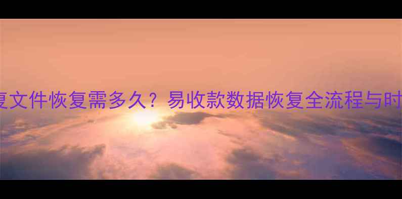 图片 专业数据恢复文件恢复需多久？易收款数据恢复全流程与时长影响因素2