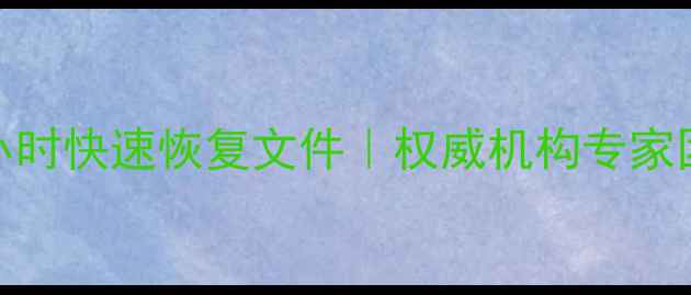 专业数据恢复服务北京7小时快速恢复文件权威机构专家团队文件数据修复全流程