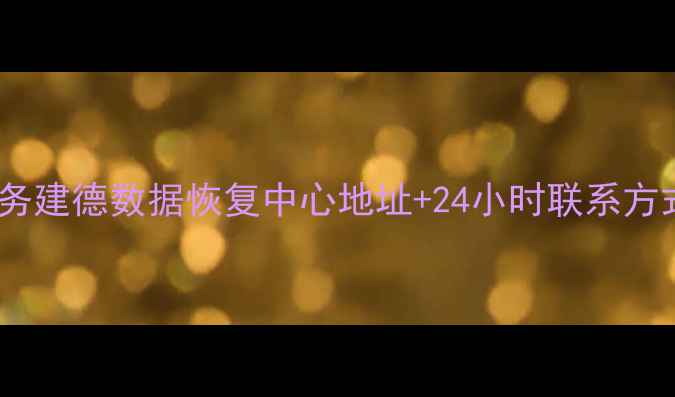 专业数据恢复服务建德数据恢复中心地址24小时联系方式本地服务范围