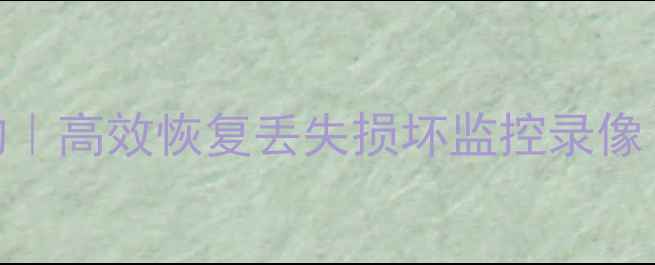 图片 专业监控数据恢复机构｜高效恢复丢失损坏监控录像｜7×24小时应急服务1