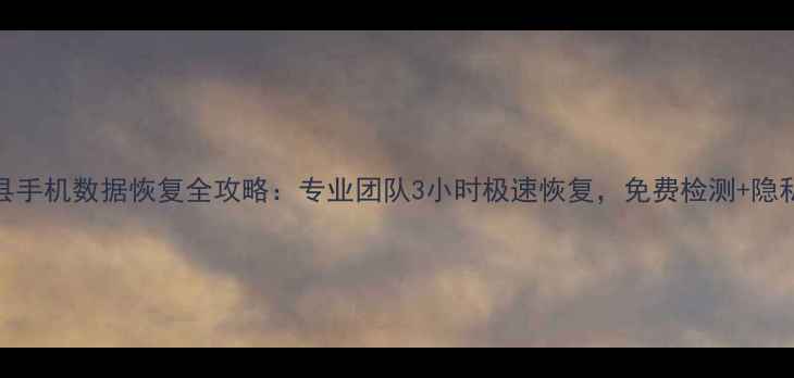 东平县手机数据恢复全攻略专业团队3小时极速恢复免费检测隐私保护