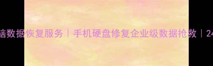东海县专业电脑数据恢复服务手机硬盘修复企业级数据抢救24小时应急响应