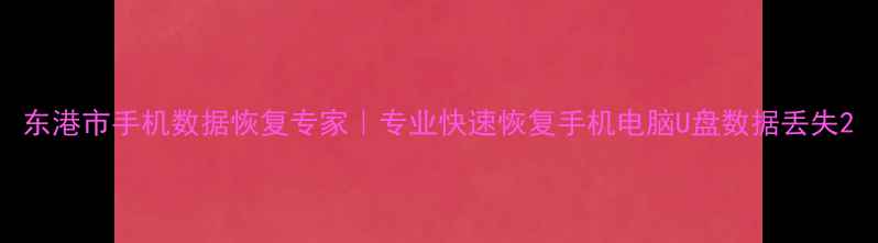 东港市手机数据恢复专家专业快速恢复手机电脑U盘数据丢失