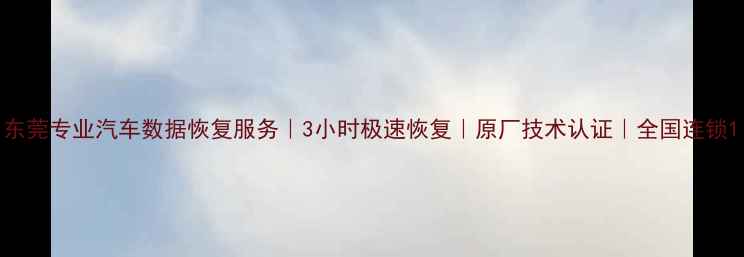 图片 东莞专业汽车数据恢复服务｜3小时极速恢复｜原厂技术认证｜全国连锁1