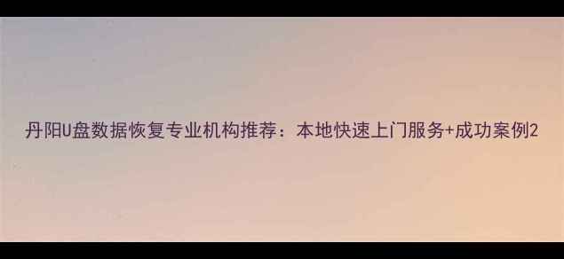 图片 丹阳U盘数据恢复专业机构推荐：本地快速上门服务+成功案例2