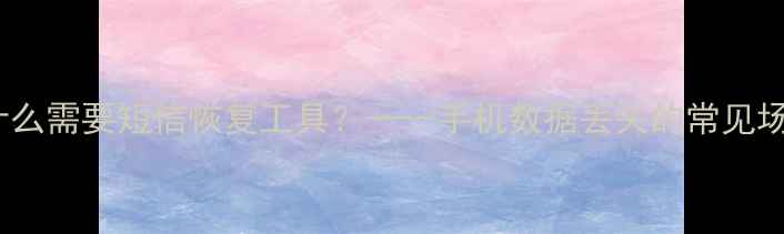 图片 为什么需要短信恢复工具？——手机数据丢失的常见场景1