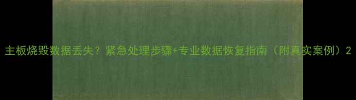 图片 主板烧毁数据丢失？紧急处理步骤+专业数据恢复指南（附真实案例）2