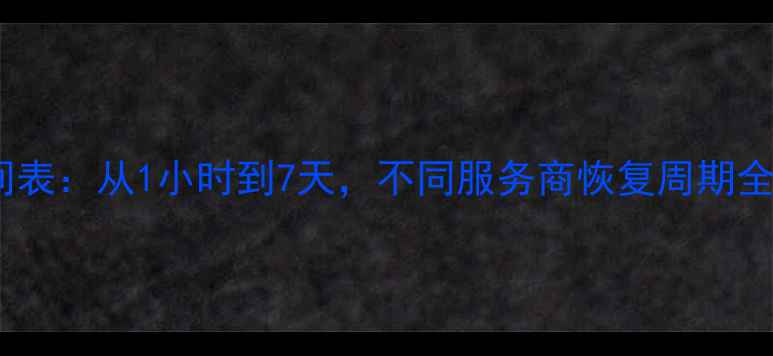 图片 云盘数据恢复时间表：从1小时到7天，不同服务商恢复周期全（附操作指南）1