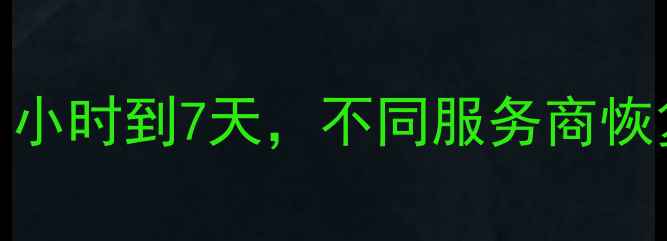 云盘数据恢复时间表从1小时到7天不同服务商恢复周期全附操作指南