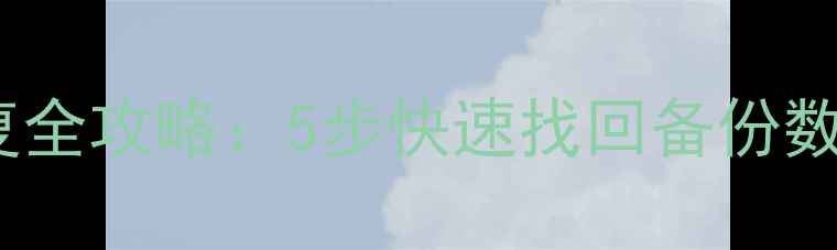 云空间数据恢复全攻略5步快速找回备份数据附案例