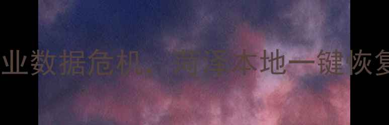 图片 企业数据危机，菏泽本地一键恢复1