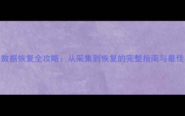 图片 企业数据恢复全攻略：从采集到恢复的完整指南与最佳实践