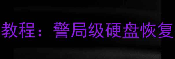 企业数据恢复终极教程警局级硬盘恢复技术全与实战指南