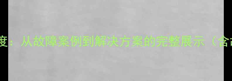 图片 企业级数据恢复何洛宣传片深度：从故障案例到解决方案的完整展示（含故障案例技术优势行业应用）2