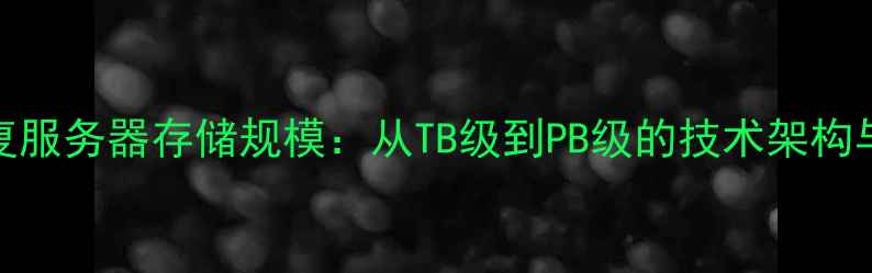 图片 企业级数据恢复服务器存储规模：从TB级到PB级的技术架构与故障处理指南