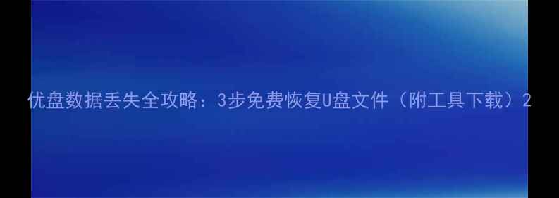 图片 优盘数据丢失全攻略：3步免费恢复U盘文件（附工具下载）2