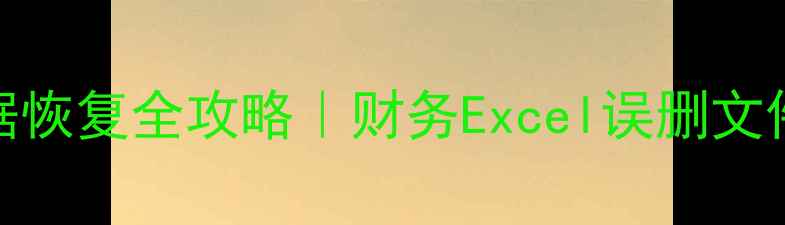 图片 做账表格数据恢复全攻略｜财务Excel误删文件急救指南✅