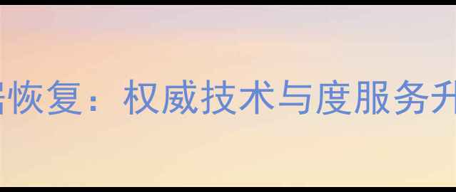 傲软数据恢复权威技术与度服务升级指南