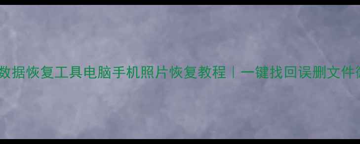 图片 免费下载汉化数据恢复工具电脑手机照片恢复教程｜一键找回误删文件微信聊天记录1
