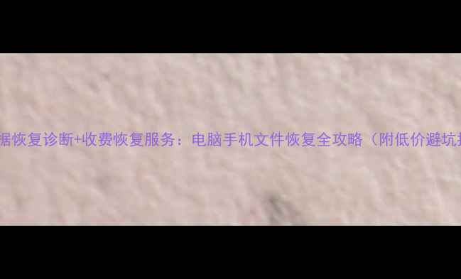 图片 免费数据恢复诊断+收费恢复服务：电脑手机文件恢复全攻略（附低价避坑指南）2