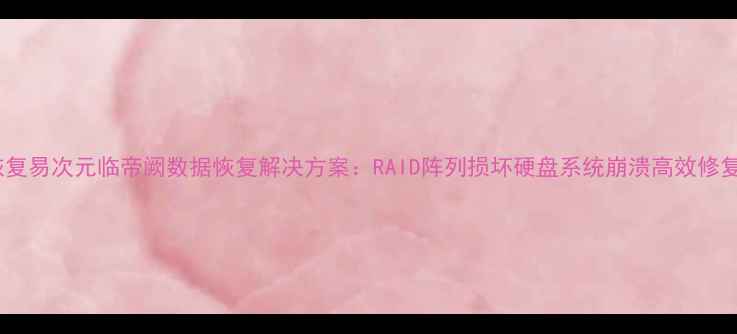 图片 全盘恢复易次元临帝阙数据恢复解决方案：RAID阵列损坏硬盘系统崩溃高效修复指南1
